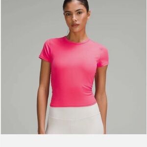 Lululemon Nulu All It Takes Short Sleeve T Shirt in Lip Gloss - Size 4